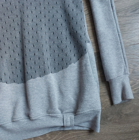 Valentino Red sweatshirt tunic top. Gray Black with ruffle + bow details. Medium - Picture 5 of 9